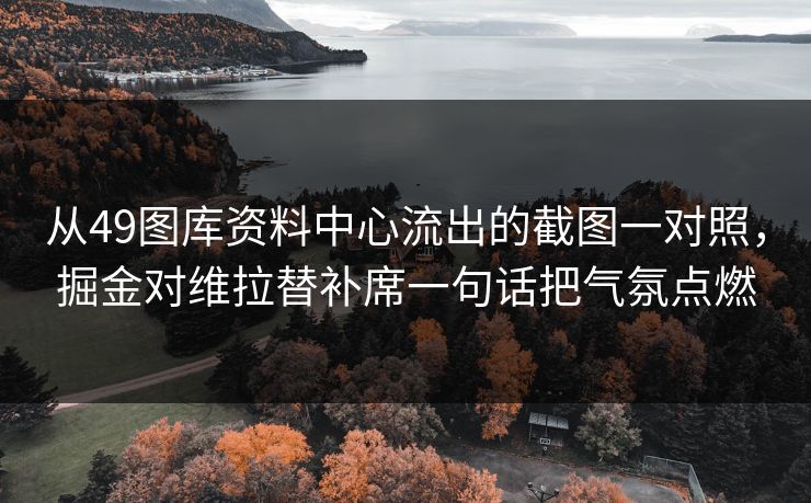 从49图库资料中心流出的截图一对照，掘金对维拉替补席一句话把气氛点燃